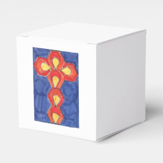 クロスモチーフキューブギフトボックス フェイバーボックス (正面サイド)