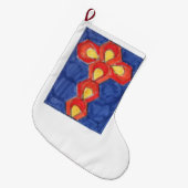 クロスモチーフクリスマスストッキング ラージクリスマスストッキング (正面 (吊り時))