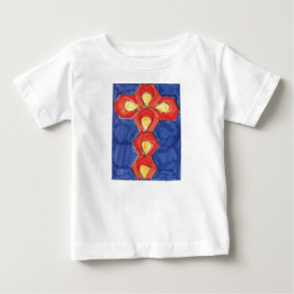 クロスモチーフトドラーズラッフルティー ベビーTシャツ