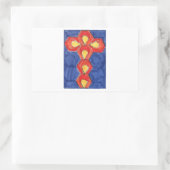 クロスモチーフ光沢のある長方形ステッカー 長方形シール (バッグ)