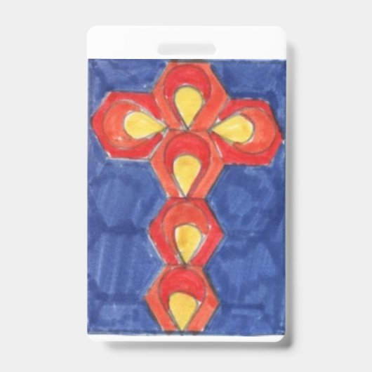 クロスモチーフ垂直ラニヤール バッジ (正面)