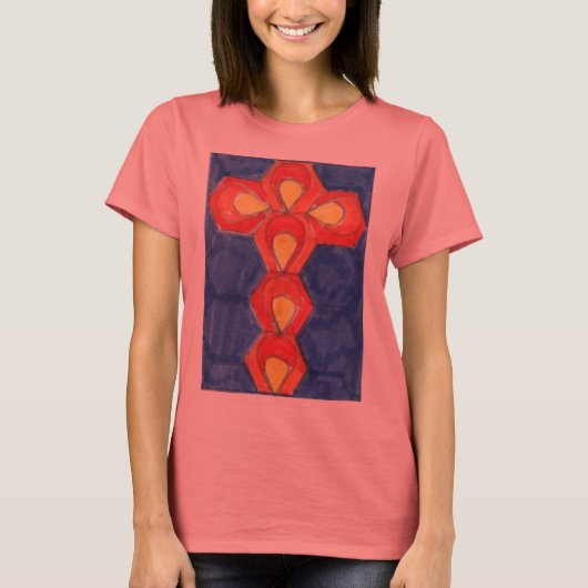 クロスモチーフ基本レディースTシャツ Tシャツ (正面)