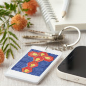 クロスモチーフ矩形キーチェーン キーホルダー (正面右)