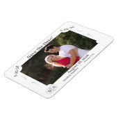 クロスモノグラムの&リングや輪ウェディング日付を保存 マグネット (左側)