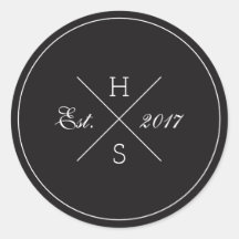 クロスモノグラムラウンドステッカー