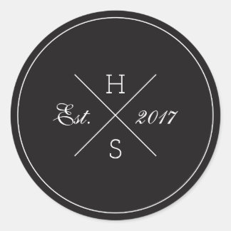 クロスモノグラムラウンドステッカー ラウンドシール