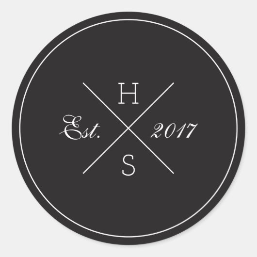 クロスモノグラムラウンドステッカー ラウンドシール (正面)