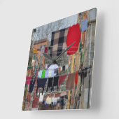 クロスラインズインヴェニスイタリア スクエア壁時計 (傾斜)