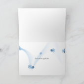 クロスライン上のフローラ写真の蝶 サンキューカード (内部)