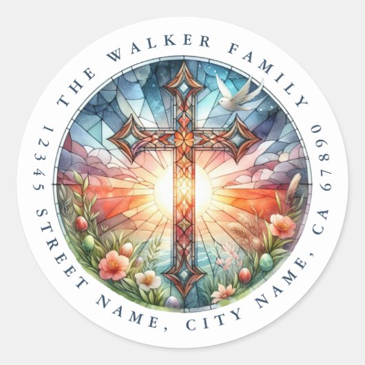 クロスラウンドステッカー ラウンドシール (正面)