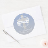 クロスリース |ベリー男の赤ちゃんバプテスマ ラウンドシール (封筒)