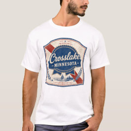 クロスレイク ミネソタ ヴィンテージ ラベル Tシャツ