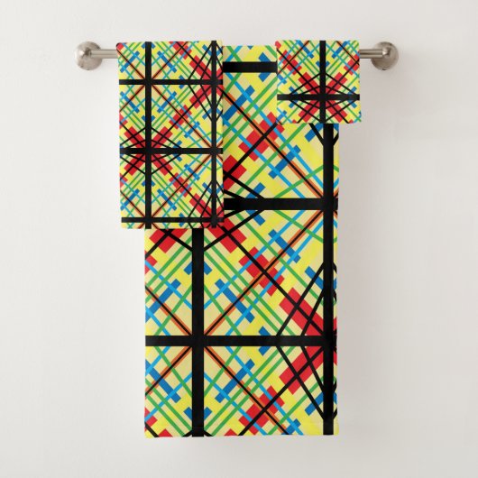 クロスレインボーストライプズ柄バスタオル バスタオルセット (インサイチュ)