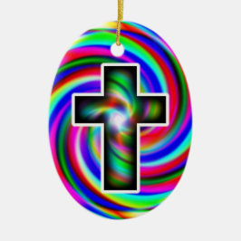 クロスレインボースパイラル セラミックオーナメント