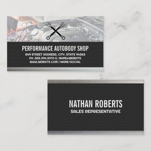 クロスレンチのロゴ |整備士サービス 名刺 (正面/裏面)