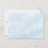 クロスレースボウブルーバプテスマ/《キリスト教》洗礼式や命名式RSVP 出欠カード (裏面)