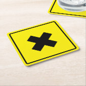 クロスロードスクエア紙コースター スクエアペーパーコースター (アングル)