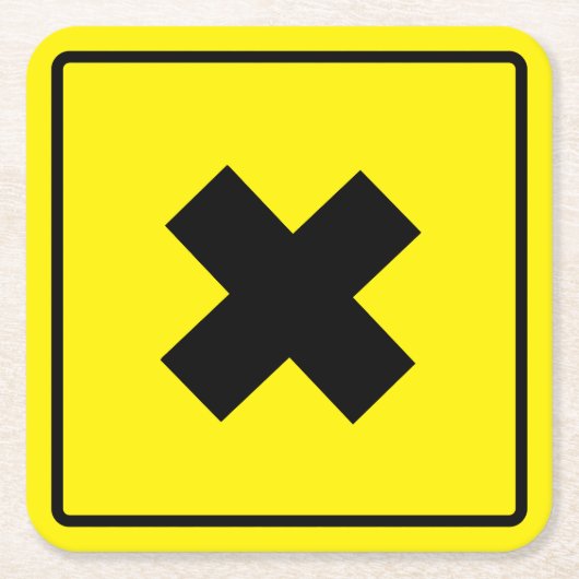 クロスロードスクエア紙コースター スクエアペーパーコースター (正面)