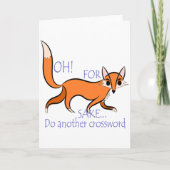 クロスワおもしろいード好きにはかわいい意欲を起こキツネ引用文 カード (正面)