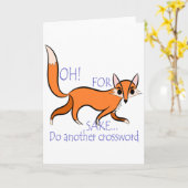 クロスワおもしろいード好きにはかわいい意欲を起こキツネ引用文 カード (黄色い花)