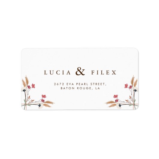 クロスワイルドフラワーアドレスの例 ラベル (正面)