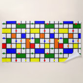 クロスワカラフルード ビーチタオル (正面)