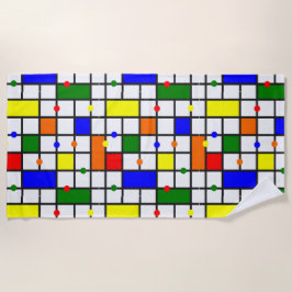 クロスワカラフルード ビーチタオル