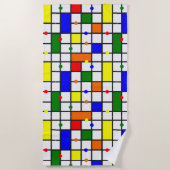 クロスワカラフルード ビーチタオル (正面)