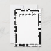 クロスワパーソナライズされたードノーテカード サンキューカード (正面)