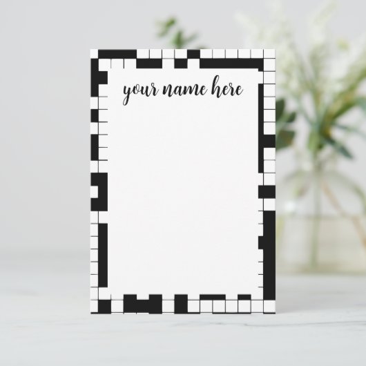 クロスワパーソナライズされたードノーテカード サンキューカード (スタンド正面)