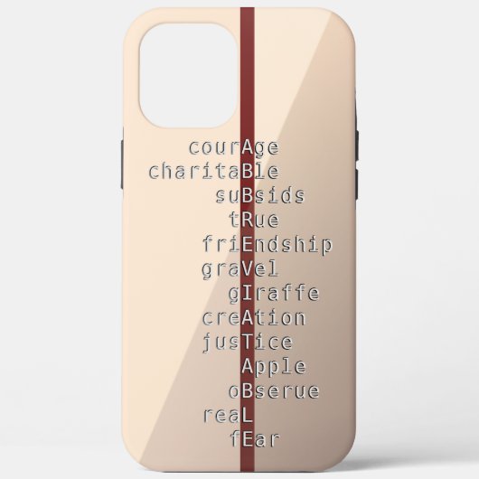 クロスワードで名前やメッセージを作る？ケース・マ Case-Mate iPhoneケース (裏面)