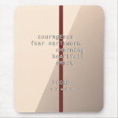 クロスワードとメッセージか名前は？ベージュ越し マウスパッド (正面)