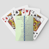 クロスワードの名前かメッセージか?緑の上 トランプ (裏面)