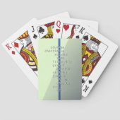 クロスワードの名前かメッセージか?緑の上 トランプ (裏面)