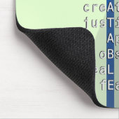 クロスワードの名前かメッセージか？緑の上 マウスパッド (コーナー)