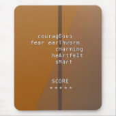 クロスワードの名前かメッセージか？茶色を越えて マウスパッド (正面)