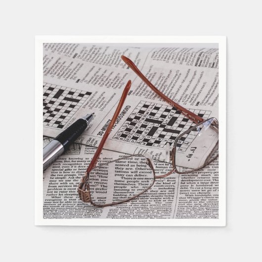 クロスワードの天才 スタンダードカクテルナプキン (正面)