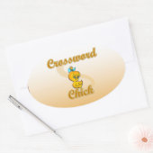 クロスワードシック 楕円形シール (封筒)