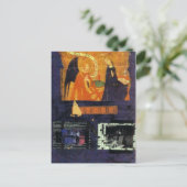 クロスワードパズルとエンジェルポストカード ポストカード (スタンド正面)