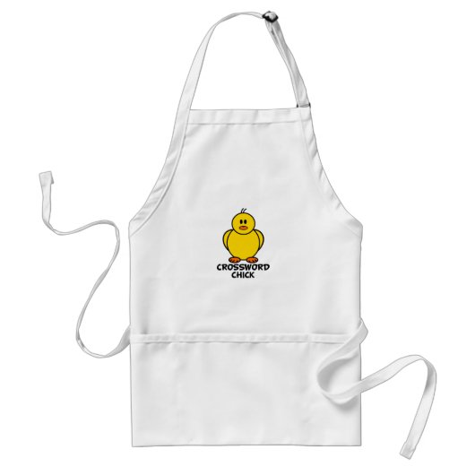 クロスワードパズルのひよこ スタンダードエプロン (正面)