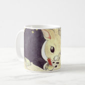 クロスワードパズルのウサギ コーヒーマグカップ (正面左)