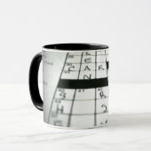 クロスワードパズルのコーヒー・マグ マグカップ (正面左)