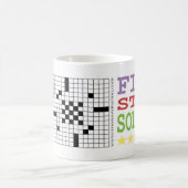 クロスワードパズルのマグ コーヒーマグカップ (中央)