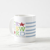 クロスワードパズルの国家のマグ コーヒーマグカップ (正面左)