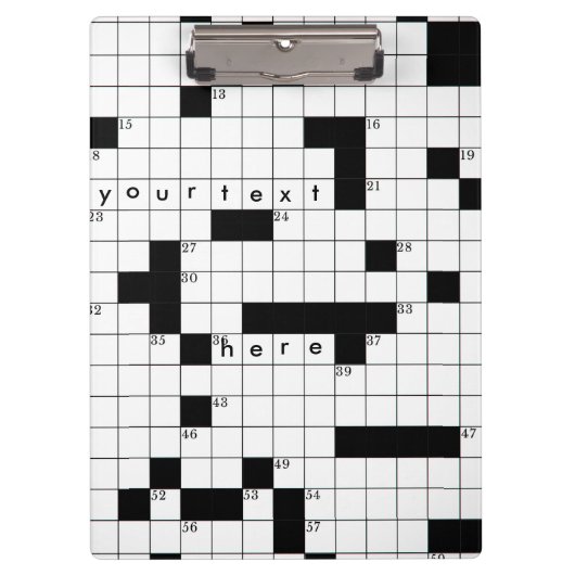 クロスワードパズルの格子 クリップボード (正面)