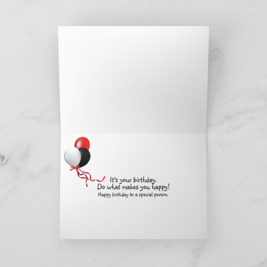 クロスワードパズルの誕生日 カード (内部)