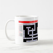 クロスワードパズルはイライラする可能性がある コーヒーマグカップ (左)
