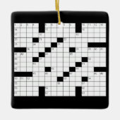 クロスワードパズルオーナメント セラミックオーナメント (正面)