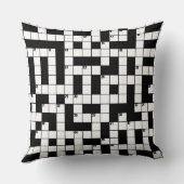 クロスワードパズルグリッドパターン装飾用クッション クッション (裏面)