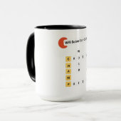 クロスワードパズルチャンプ:コーヒーマグのために解決する マグカップ (正面左)